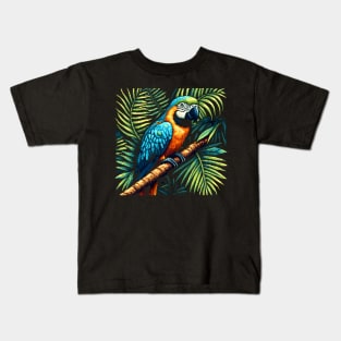 parrot lover - pixel parrot lover Kids T-Shirt